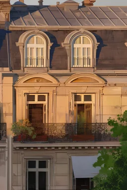 A beautiful classical painting of a building