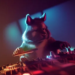 DJ animals, unreal 5, octane render, cinema4d, redshift render, hyper realistic, cenematic, vibrancy, synthwave, retouch, centered, dynamic lighting, dramatic lighting, 4k, highly detailed, attractive beautiful, realistic, epic composition, holographic,