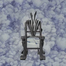 throne made of silverware