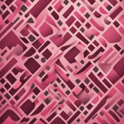 Hyper Realistic retro-style-shapes-pattern with pink-&-maroon-textured background