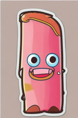 Bacon cute cartoon character sticker