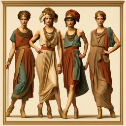 Fashion models of antiquity.