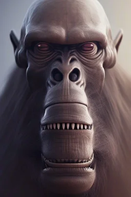 ape alien, head,8 eyes, evil, 8k, with hairs, finely detailed, photo realistic