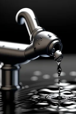 faucet with droplet