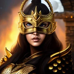 ultra detailed fullbody Portrait in oil on canvas of a beautiful busty woman with Skyrim Dragon priest mask and armor,extremely detailed digital painting, extremely detailed face,crystal clear Big eyes, mystical colors ,perfectly centered image, perfect composition,rim light, beautiful lighting, 8k, stunning scene,extremely sharp detail, finely tuned detail, ultra high definition raytracing, in the style of robert e howard and pablo oliveira and Ken Kelley and Ohrai Noriyoshi and Simon Bisley