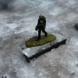 8k Quality, Tactical Marine Scaling an Icy Mountain