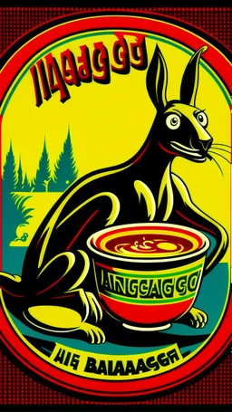 Kangaroo Soup Australian Ad in an 80s style, Scott Pilgrim style.