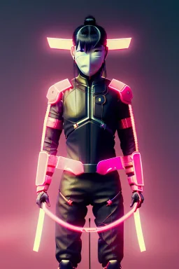 portrait, Asian cyborg woman, samurai warrior :: symmetry photography, cyberpunk style, cyborg eyes, pink hair :: wires connect, perfect eyes, samurai helmet, tiger mask, black samurai army, katana, ghost in the shell, pink, white, black, glow eyes, cinematic, Ultra realistic, dark scene, soft color, highly detailed, unreal engine 5, RTX, ultra detail, 3d, finely drawn, high definition.