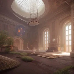 School of learning magic, whole building, mysterious, soft lighting, unreal engine 5 volumetric lighting, intricate details, realistic style, 8k resolution