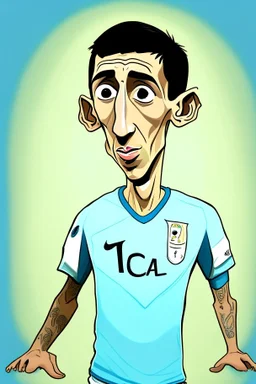 Angel Di Maria Argentine soccer player ,cartoon 2d