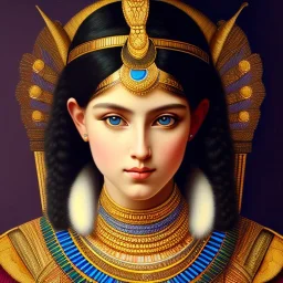 Portrait of Cleopatra princess: : JEAN AUGUSTE DOMINIQUE INGRES :: : Egyptian makeup :: : lithograph, ink drawing :: : trending on artstation, insane details star encrusted::