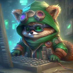 Teemo from League of Legends, as a super hacker