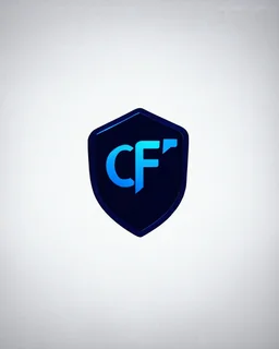 Cyber Finance (CF) shield logo Simple, easy and beautiful logo