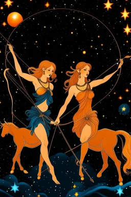 Sagittarius and Virgo luminous and manure full of stars