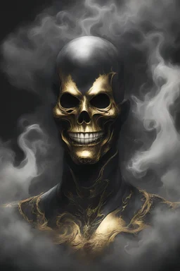 Portrait phantom Ghost Gold Silver black Smiley Smoke Dust 16k Details epic Rare specter