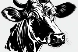 Rubia Gallega cow clipart style simple stencil