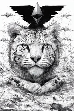 tom lee ethereum oracle of delphi in the jugle animals everytwhdre seeing the future in the style of surrealism black and white
