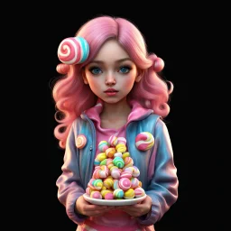 candy girl teenager, 3d,