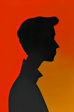 A striking, minimalist portrait of a person's silhouette against a bold, monochromatic background, with a single, vivid pop of color highlighting a significant feature or accessory that holds personal meaning to the subject.