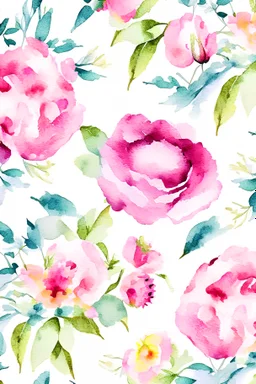 fabric pattern floral watercolor