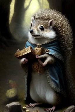 squirrel hedgehog mix being a cleric of death