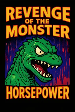 can you make the monster more angry and more 90s style, angry fast, extreme, wild