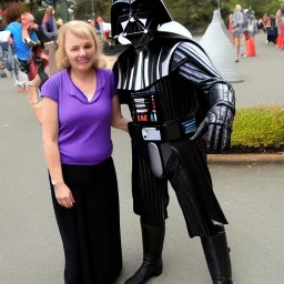 lovely lady with darth vader