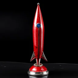 A red fiery rocket painted by Peter Carl Faberge