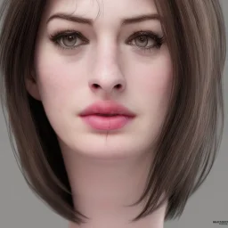 portrait professional photo, just perfect face Anne Hathaway, highly realistic, highly detailed