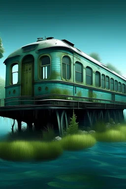 house underwater train