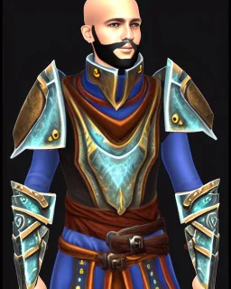 male artificer wearing rune etched armor