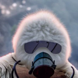 Yeti, background = (wildfires, mountains, fires, smoke, disaster)