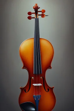 Oil painting violin White background