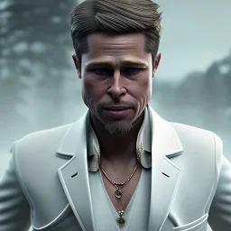 Full body, 3d render, Brad pitt 1800's men style, 1800's hair style, 1800's men clothes style, hyper realistic, octane render, unreal engine 5, 8k, palace background, uhd