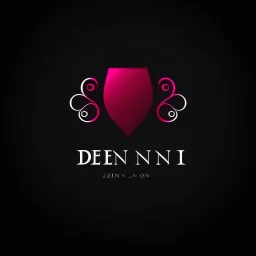 Create a logo called Deniz Boutique DARK PINK