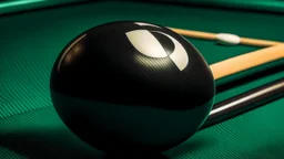 8 ball and cue ball on a pool table