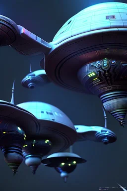 alien SPACESHIPS, clean art NFT, blender 3d