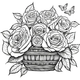 Imagine prompt: b/w outline art for kids book coloring page,Roses and Thorns-themed, coloring pages,Bicycle with a rose and thorn basket,black lines to be bold and clear, cartoon style, kids style, sketch style,line art, fine art, sketchbook,full body ((((white background))))),only use outline,refined catchy,realistic photo,plain sketchy,Disney style,thick lines, high detail,no black background,white background,no shading--ar- 8.5 x 11