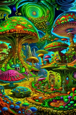 "Aliens" in a weird land - style by Ann Harper - colorful, listicvery sharp, sharp focus, extremely detailed, high definition, intricate, hiperrealistic