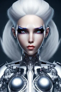 cyborg, white hair, sexy, perfect, real, dream