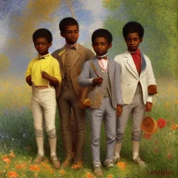 Wealthy African American boys by monet