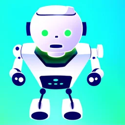 AI LOGO Robot simple, winking face happy