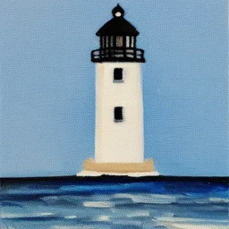 tiny oil painting of tiny lighthouse, plain white background, solid white background, tiny white canvas, tiny white frame, plain white wall, melancholy, tender, moody, vintage, delicate arrangement, beautiful composition, etsy, aesthetic layout, plain solid white background