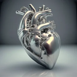 stainless steel human heart formed by human bodies