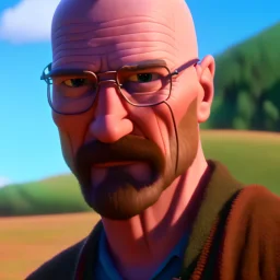 Walter white, realistic, 8k, farm background, on meth