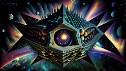 optical illusion giant space stars hyperdimensional monster