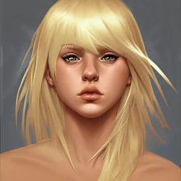 Portrait of blonde warrior