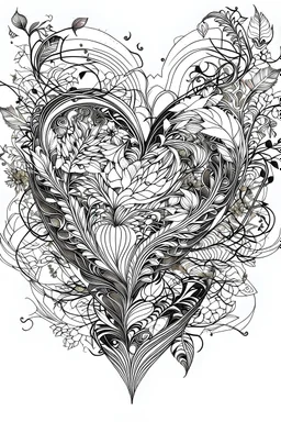 generata outline art for mandala style coloring pages with a broken heart, white background, sketch style, full page, only use outline, mandala style, clean line art, white background, no shadows and clear and well outlined