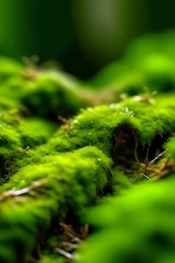 real close-up detailed view of moss