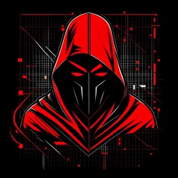 Un Hackeur logo rouge